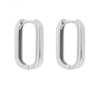 Elements Gold U Shape 9ct White Gold Hoop Earrings GE1003 - Timeless Design | - White Gold / 9ct Gold