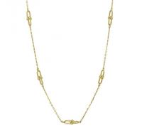 Elements Gold U Shape Link Station 9ct Yellow Gold Necklace GN384 - Yellow Gold / 9ct Gold