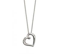 Elements Gold White Gold Organic Heart Pendant GP2175 - Premium Finish | - Gold