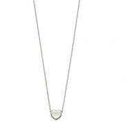 Elements Gold White Gold Plain Heart Necklace GN308 - Classic