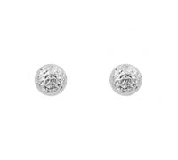 Elements Gold White Gold Round Textured Stud Earrings GE2428 - Classic Look | - Gold