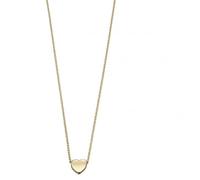Elements Gold Yellow Gold Plain Heart Necklace GN309 - Elegant