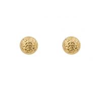 Elements Gold Yellow Gold Round Textured Stud Earrings GE2427 - Distinctive - Gold
