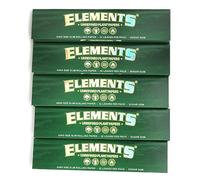 Elements Green King Size Slim Unrefined plant rolling paper - 5 booklets