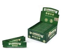 Elements Green King Size Slim Unrefined Plant Rolling Paper - Box/50-110mm