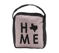 Elements Home Sentiment Fabric Door Stopper, Gray and Black, Texas Design