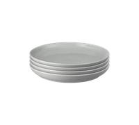 Elements Light Grey Coupe Medium Plates - Set Of 4 -