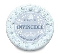 Elements of Fragrance Exfoliating Body Soap-Filled Sponge - Handmade UK | Triple Butter Blend with Shea & Cocoa Butter | Up to 35 Uses | Fruity Sweet Scent | Cruelty-Free 200g (Invincible)