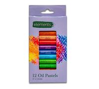 Elements Oil Pastel Set 12pk - Soft Oil Pastels for Art, Drawing & Blending