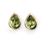 Elements Peridot Checkerboard Teardrop Studs GE489GZ475 -
