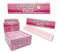 Elements Pink Coloured Kingsize Rolling Papers, Elements Papers Pink, Elements Wide Pink Paper (10)