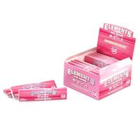 Elements PINK Connoisseur Thin King Size Slim Papers + Tips - 1 box / 24 booklets