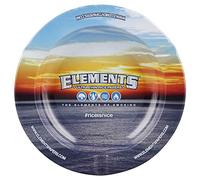 Elements Round Metal Ashtray - Blue / Magnetic / 5.5" + Beamer Smoke Sticker