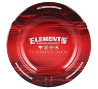 Elements Round Metal Ashtray - Red 5.5"