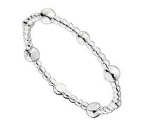 Elements Silver 925 Sterling Silver Womens Dainty Beaded Design Band Ring Size N