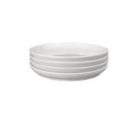 Elements Stone White Coupe Medium Plates - Set Of 4 -