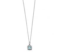 Elements White Gold Aquamarine Pendant Twist Bale