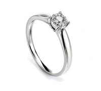 Elements White Gold Diamond Cluster Ring GR425Z477 - Premium - Size 54
