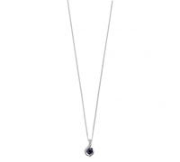 Elements White Gold Swirl Blue Sapphire Diamond Pendant