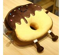 elemhome Cushions Toast Bread Pillow Cute Creative Soft Food Plush Toy Pillows Small Cute Stuffed Plush Toast Head Pillow (Chocolate)