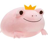 elemhome Plush Pillow Soft Frog Stuffed Animal Toy Cute Crown Frog Plush Doll Toy Stuffed Animal Plush for Kids Boys Girls Birthday Valentine Home Bedroom Decor (35cm, pink)