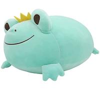 elemhome Plush Pillow Soft Frog Stuffed Animal Toy Cute Crown Frog Plush Doll Toy Stuffed Animal Plush for Kids Boys Girls Birthday Valentine Home Bedroom Decor (42cm, green)