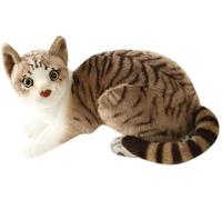elemhome Plush Toys Soft Toys Stuffed Animals Cat Tabby Stuffed Animal Plush Realistic lifeLike Small Cats Cute Plush Toys for Kids Pet Birthday Gift (Tabby Cat 30cm)
