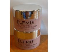 ELEMIS PRO-COLLAGEN ROSE CLEANSING BALM HYDRATING FACE CLEANSER SET 2X20G.