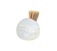 ELEMNTS White Onyx Toothpick Holder, Match Holder with Striker for Candles, Decorative Natural Stone, Modern Home Decor