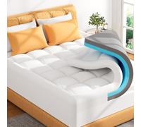 ELEMUSE 4inch Memory Foam Mattress Topper Kingsize Bed with Bamboo Pillow Top Cover, OEKO-TEX & CertiPUR-US (King 150x200cm,10cm)