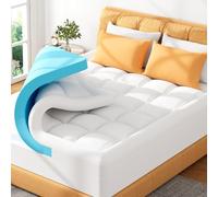 ELEMUSE Memory Foam Mattress Topper Kingsize Bed - Soft Mattress Topper with Washable Cover, OEKO-TEX & CertiPUR-US (King Size-150x200cm)
