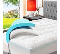 ELEMUSE Memory Foam Mattress Topper Single Bed - Soft Mattress Topper with Bamboo Washable Cover, OEKO-TEX & CertiPUR-US (Single Size-90x190cm)