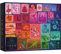 Elena Essex 1000 piece jigsaw puzzles for adults - Stamp Collection/jigsaw puzzle/jigsaw puzzles for adults 1000 / colourful rainbow gradient puzzle/jigsaw puzzles size 68x49cm