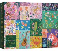 Elena Essex 1000 piece jigsaw puzzles for adults - Summer Patchwork, Jigsaw Puzzles for Adults 1000, Adult Jigsaw Puzzles 1000 Pieces, Fun Summertime Holiday Art Animal Flower Puzzle, Size 70x50cm