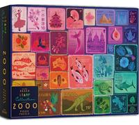 Elena Essex 2000 Piece Jigsaw Puzzles for Adults - Stamp Collection, 2000 Piece Puzzle, Jigsaw Puzzles for Adults 2000, Colourful Rainbow Gradient Puzzle, Size 98x76cm