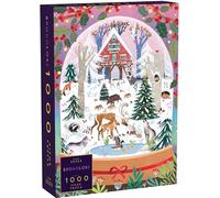 Elena Essex Christmas Jigsaw Puzzle - Snowglobe, 1000 piece jigsaw puzzles for adults, jigsaw puzzles for adults 1000, Snow Animal Winter Scene Christmas Puzzle, Size 70x50cm