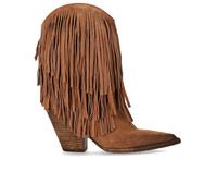 ELENA IACHI BROWN TEXAN BOOT WITH FRINGES 4 UK