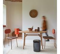 Elena - Oval table in reclaimed solid teak, seats 2-4 Natural