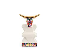 Alessi Elena Salmistraro Cow ESA05 4 - Ox Figurine for Nativity Scene in Porcelain with Hand Applied Decals and 24 Carat Gold Details, Multicolored