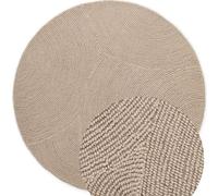 Eleni Wool Rug - Natural Beige Colour - Ø 120 cm