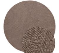 THE RUGS Eleni Wool Rug Hand Tufted Wool Geometric Area Rug Scandinavian Style in Brown | Size: 120 cm diameter THE RUGS Brown 120 cm diameter