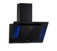 Klarstein Eleonora - Head-Free Extractor Hood, EEC A ++, Exhaust Air Capacity: 426 m³ / h, Touch Control, RGB Ambience Colour, 60 dB, Circulating Air and Exhaust Air, LED, Filter, 60 cm - Black