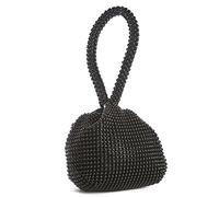 Eleoption Bridesmaid Women Lady Girl Bride Bling Zipper Alumium Sequins Prom Cocktail Party Wedding Engagement Evening Bag Purse Clutch Pouch, Black