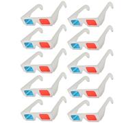 ELEOUTI 10 Pcs Red and Blue 3d Movie Viewing Glasses Paper Frame Stylish and Convenient 3d Viewing Glasses and Home Cinema