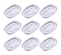 ELEOUTI 10pcs Disposable Oval Aluminum Foil Pans for Cooking and BBQ, High Temperature Resistant Tin Foil Trays Suitable for Home and Oven Use, Convenient for Storage and Transportation