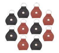 ELEOUTI 10pcs Guitar Picks Case Pu Leather Keychain Bag with Multi-Layer Categorization and Efficient Storage for Guitar Plectrums Suitable for Gigs and Daily Use