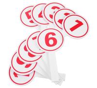ELEOUTI 10pcs Handheld Score Paddles with Numbers 1-10, Foam Scoring Board with High Visibility and Complete Number Series, White Paddle for Scoring at Gymnasium and Outdoor Events