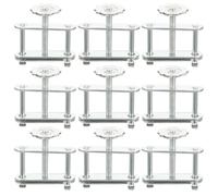 ELEOUTI 10pcs Laboratory Tubing Clip Swivel Screw Clamp Leak Prevention Galvanized Iron Silver for School Teaching and Laboratory Instruments Precise Flow Control