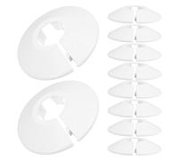 ELEOUTI 10pcs White Abs Pipe Collar for Faucets and Valves, 22mm Drain Pipe Cover with Resistance to Wear and Easy Installation, for Home Interiors and Plumbing Setups