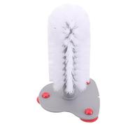 ELEOUTI 1pcs Turtle Scrub Brushes for Pets with Suction Cup, Abs Material White Brush with Soft Bristles and Moderate Hardness for Turtle Shell Cleaning, Reptile Accessories for Aquarium